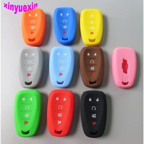 50pcs Xinyuexin Silicone Car Key Cover FOB Case For Chevrolet Cruze 2016 Malibu XL Camaro Smart Remote Key Case Jacket 50PCS/LOT