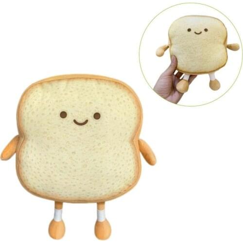 Kawaii Toast Bread Slice Pillow Home Decor Bedroom Decoration Plush Toy Peluche Doll Cute Soft Stuffed Plushie Dolls Cushion