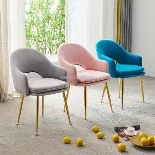 Nordic Dining Chair Family Leisure Chair Balcony Bedroom Desk Chair Net Red Makeup Chair Manicure Chair Armchair