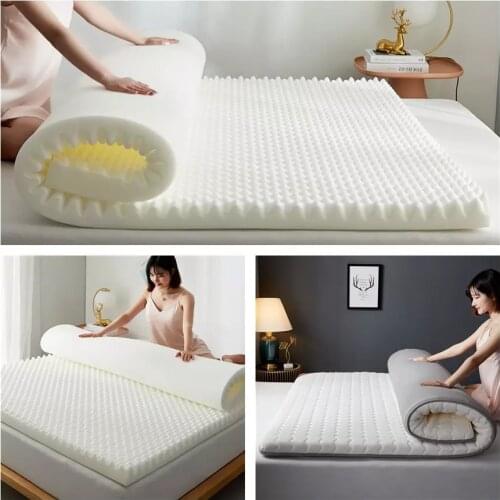 Thailand Pure Natural Latex Folding Mattress Breathe Foam Tatami Mattress Health Care Orthopedic Pillow Bed Cushion Slow Rebound