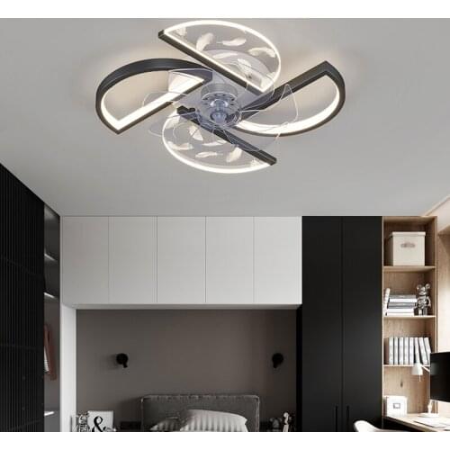 Modern decorative led ceiling lamps chandelier fan bedroom ceiling fan with led light and control ceiling fans with light