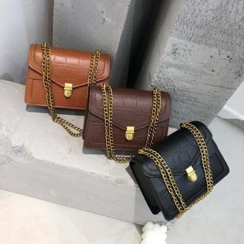 Stone Pattern PU Leather Crossbody Bag For Women 2021 Fashion Sac Female Shoulder Bag Ladies Handbags And Purses