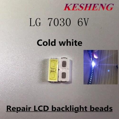100PCS LG Innotek YPNL-LED LED backlight 1W 7030 6V cool white application TV smd 7030 cool white led-110lm 7.0 * 3.0 * 0.8mm