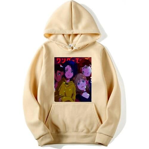 Ohto Ai Kawai Rika Neiru Aonuma Momoe Sawaki Friend Print Japanese Harajuku Wonder Egg Priority Loog Sleeve Hoodie Sweatshirt