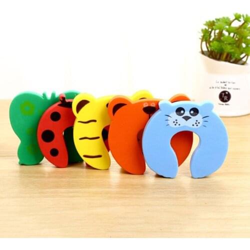 1 Pcs Edge Corner Guards Cute Baby Door Stopper Safe Guard Protector Lock Pinch Stop Drawer Cupboard Fridge Locks Random Color