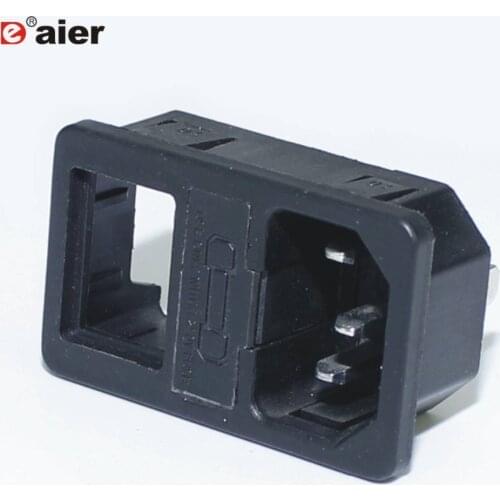 100PCS AS-10 IEC AC power socket with fuse and ON/OFF switch