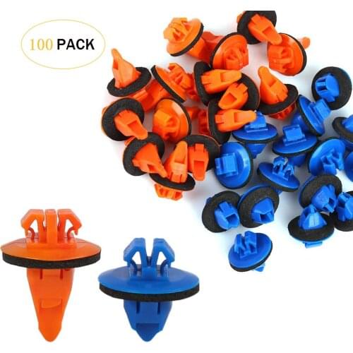 100PCS Bumper Clips Push Fender Flare Fastener fit for Honda and Acura Plastic Rivet Retainer Clips Replace OEM 91503-SZ3-003