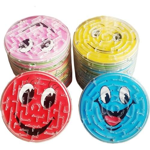 4pcs/lot 7cm Steel Ball Track Maze Toys Children Novelty Early Educational Brain Teaser Intellectual 3D Puzzle Jigsaw Board Toy