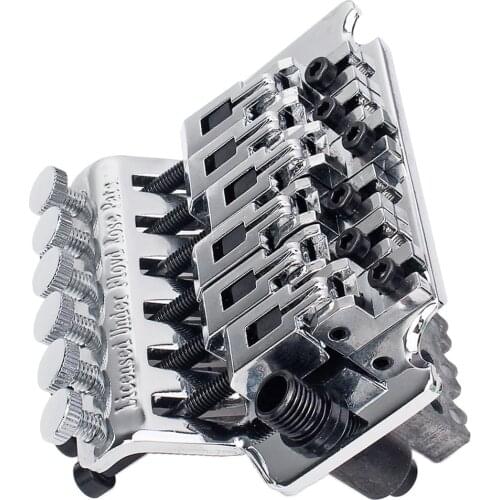 6 String Saddle DoubleTremolo Bridge For Electric Guitar Accessory Chrome