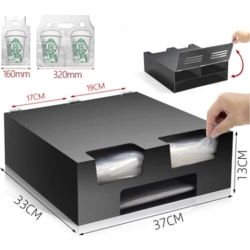 Acrylic Packing bag Storage Rack Cafe Shop Stand Rack Disposable PP Bag Storage Box