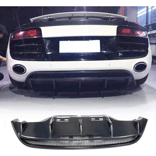 Car Parts Carbon Fiber Rear Diffuser Splitter Bumper Fit for Audi R8 2007-2015