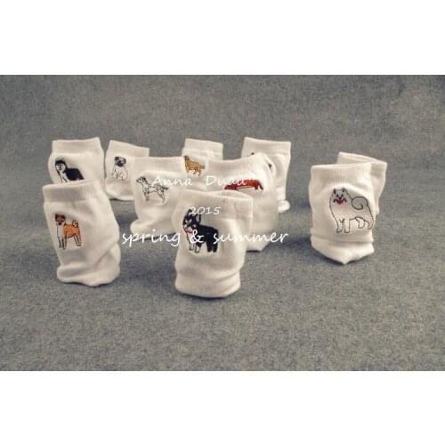 Free Shipping womens socks Taste Dalmatians ten series full cotton socks embroidery