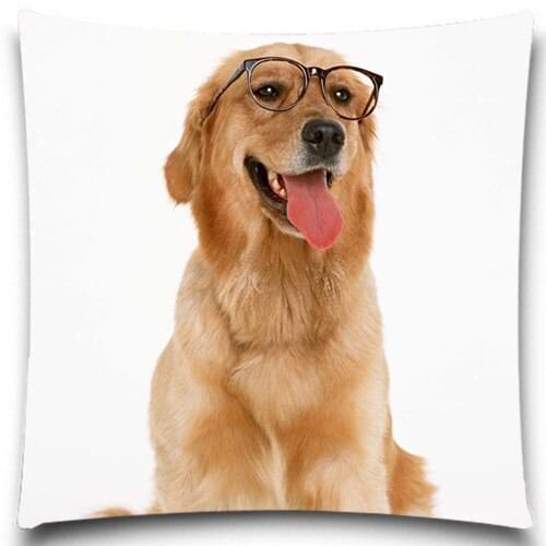 Cute Dog Cotton Polyester Pillow Case Home Decor 5 Size 9 style to Choose Natural Design Colorful Animal Cushion Cover