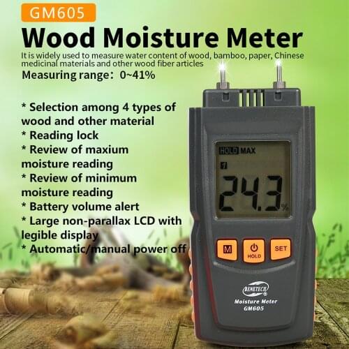 Moisture Sensor Meter Digital Wood Moisture Moisture Meter Wood Humidity Teste Hygrometer Timber Damp Detector Large LCD Display