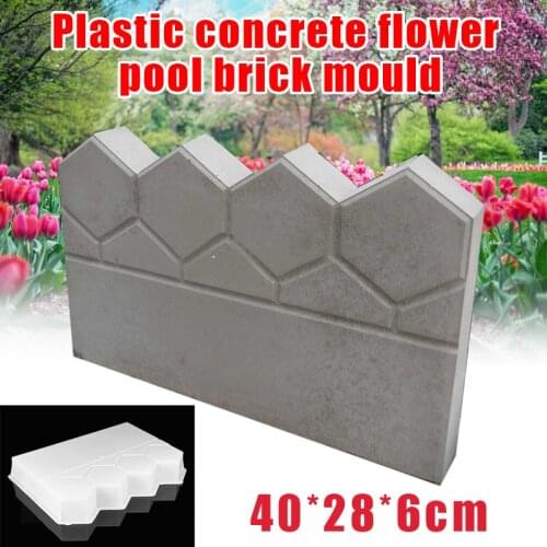Home Outdoor Garden Fencing Concrete Stone Cement Brick Mold DIY Pave Making Lawn Pond Decor Yard Decoration Accessories