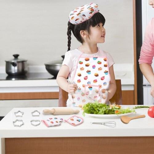 Play House Kitchen Toys Girl Cooking Cooking Kitchenware Childrens Toys Simulation Kitchen Set Baking Tools Cake Aprons