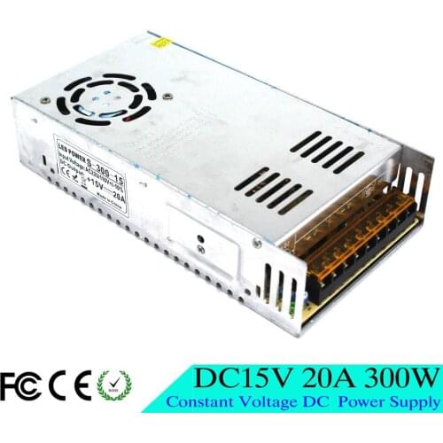 Single Output Regulated DC 15V 20A 300W power supply Switching Switch Transformers 110V 220V AC TO DC15V SMPS For Led Lighting