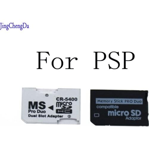JCD 1Pcs Single and Dual Slot Card Reader New Micro SD SDHC TF to MS Memory Stick Pro Duo Reader for PSP Card Adapter