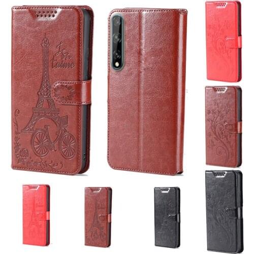 Butterfly flower Tower Flip Leather Wallet Phone Case For Huawei Honor 30i Stand Function Phone cover card slot