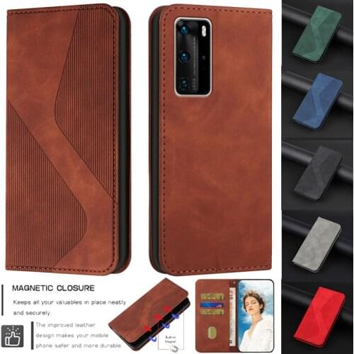 Magnetic Flip Stand Leather Phone Case For Huawei P40 Pro P30 Lite Wallet Card Book Cover For Huawei Y7P Y6P Y5P 2020 Coque Etui