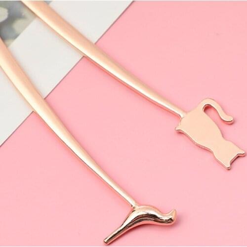 Cartoon Bookmark Metal Alloy Cat Bird Lancet Page Folder Book Clip Learning Stationery Clips Decoration Book Mark School Supply