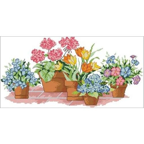 Spring Terrace patterns Counted Cross Stitch 11CT 14CT 18CT DIY Chinese Cross Stitch Kits Embroidery Needlework Sets