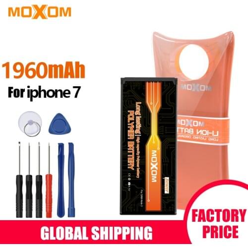 Original MOXOM Phone Battery For iPhone 7G 1960mAh High Capacity Batteries Replacement Lithium Battery With Tool