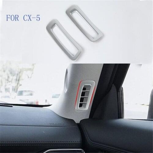 FIT FOR mazda cx-5 cx5 2017 2018 front window A middle air outlet speaker cover frame sticker matte 2 pieces / sets