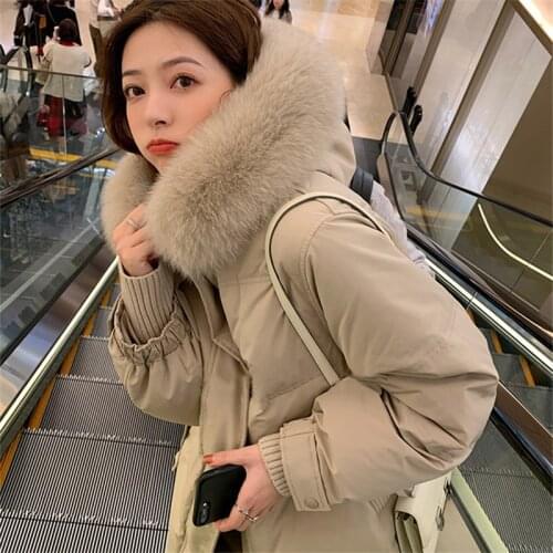 Down Jacket Womens 2020 New Korean Style Womens Clothing Mid-Length Overknee Thickened outerwear Slim Jacket coats
