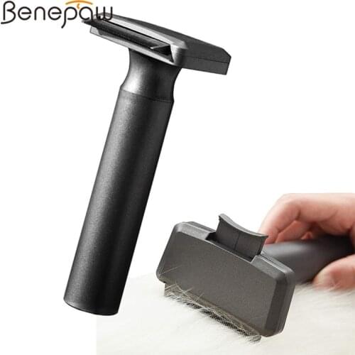 Benepaw Pet Hair Brush Skin Friendly Shedding Comb For Dog Cat Long Hair Short Hair Efficient Removes Pet Loose Hair Tangles