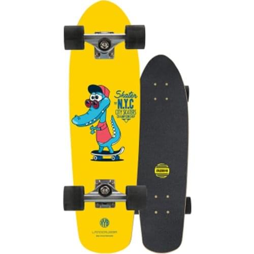 Skateboard 27" Shortboard Skateboard Cruiser Skateboard 7-Layer Maple Skateboard Land Surfboard Beginner and Gifts for Children