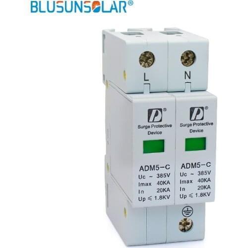 SPD 20-40kA 2P+N 110V 220V 380V AC Din Rail surge arrest Low Voltage Surge Protector Device