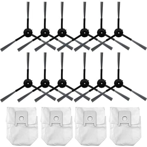 TOP!-16 Pcs Dust Bags Side Brush Vacuum Cleaner Replacement Accessories For Xiaomi Roidmi EVE Plus Robot Parts