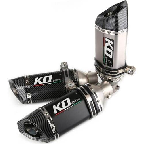 Universal 38-51 mm Motorcycle Exhaust Muffler Pipe Stainless Steel Escape with Removable DB Killer Dirt Bike Scooter ATV 310 mm