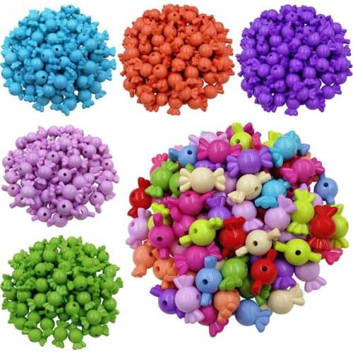 22x12mm/30PCS Candy Color Candy Cute DIY Accessories Jewelry Making Acrylic Loose Beads Handcrafted Kids Necklace Bracelet New