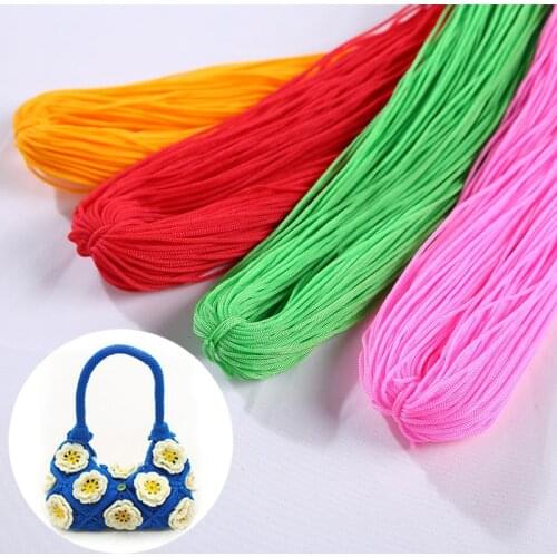 1mm Color Nylon Cord Thread Crochet Hollow Line Macrame DIY Hand-Woven Bracelet Braided Handicrafts/Shoes Hand Knit Thread