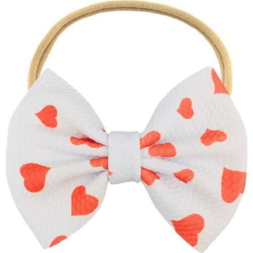 1PC Infant Baby Toddler Girls Bow Hair Ties Rubber Band Elastic Chiffon Flowers Polka Dot Hair Band Girl Rope Hair Accessories