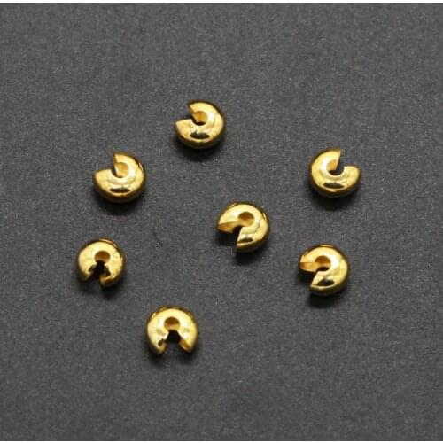100pcs Opening Positioning Beads Iron Crimp End Beads Cover Positioned Fit Bracelet Necklace Fashion Jewelry Accessory