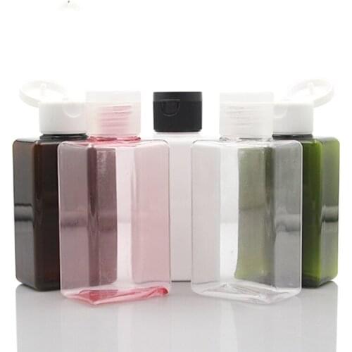 30pcs 100ML Clamshell square bottle Bathroom laundry liquid shower gel shampoo refill replacement bottle Cosmetic bottles