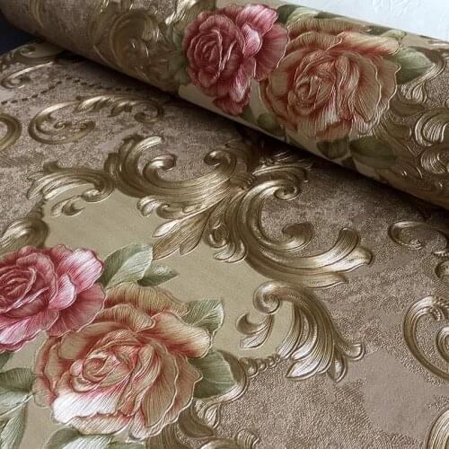 Youman wallpapers 3D wallpaper roll Embossed Europe style nordic 3D sculpture flower wallcovering modern luxury damask