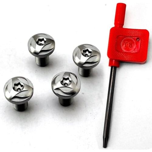 4Pcs/Set Stainless Steel 1911 Grips Screws T8 Plum Screw CNC Custom Machined With T8 Torx Key Wrench Spanner Screwdriver DIY