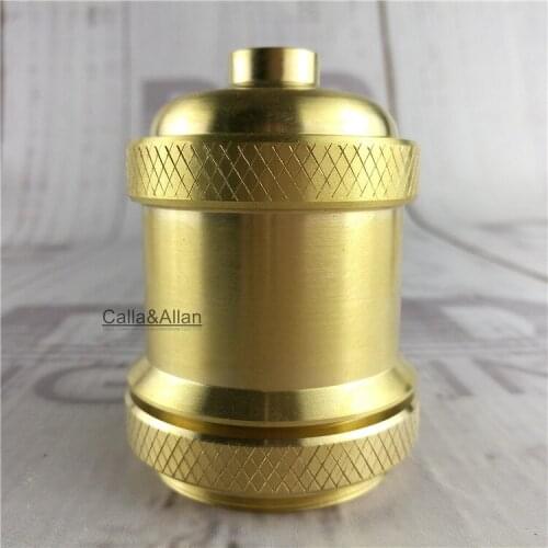 50units/pack Edison DIY lamp holder 100% brass material high quality vintage threaded socket E27 UL/CE lighting copper base