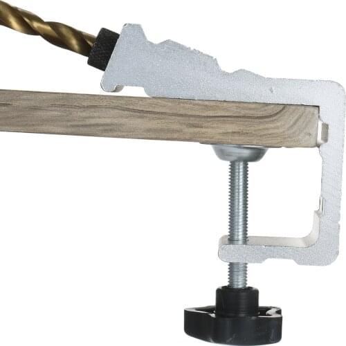 Aluminum Pocket Hole Jig Kit 15 Degree Dowel Drill Joinery Kit Oblique Hole Locator w/ 9mm Step Drill Bit Doweling Hole Puncher