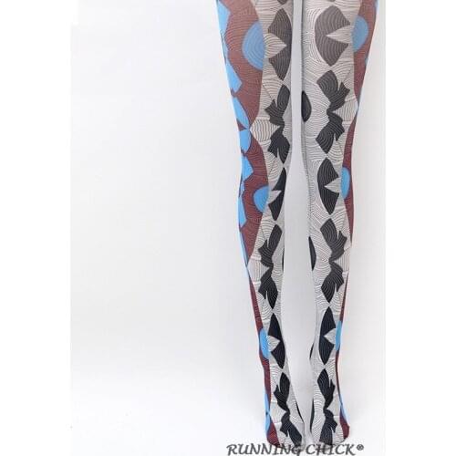 RUNNING CHICK Glass Printed Fashion Bottom Women Show Socks