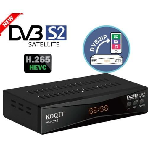 Free DVB S2 H265 Satellite Receiver dvb-s2 internet Live screen DVB2IP HEVC IPTV Decoder T2MI Receptor cs IKS Sat finder Biss/VU