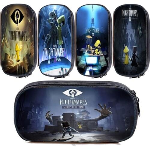 Large Capacity Little Nightmares 2 Pencil Case Boys Pen Holder Pencil Girls Makeup Storage Box Student School Office Stationery