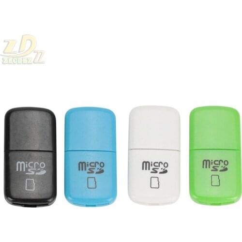 Good Quality Card Mini ReaderUSB 2.0 for Micro SIM TF card Adapter Plug and Play Colourful for Tablet PC 100pcs/lot