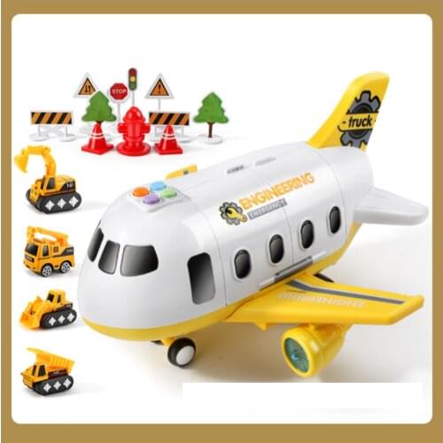 Toy Aircraft Music Story Simulation Track Inertia ChildrenS Toy Aircraft Large Size Passenger Plane Kids Airliner Toy Car