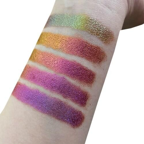 Bulk Duochrome Eyeshadow loose pigment, Cosmetic Chameleon Pigment Powder 1g/pcs 9colors/set