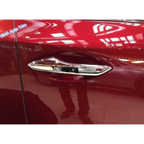 Lapetus Auto Styling Outside Door Pull Handle Stickers Cover Trim 4 Piece / Set Fit For LEXUS NX NX200T NX300T 2018 2019 ABS